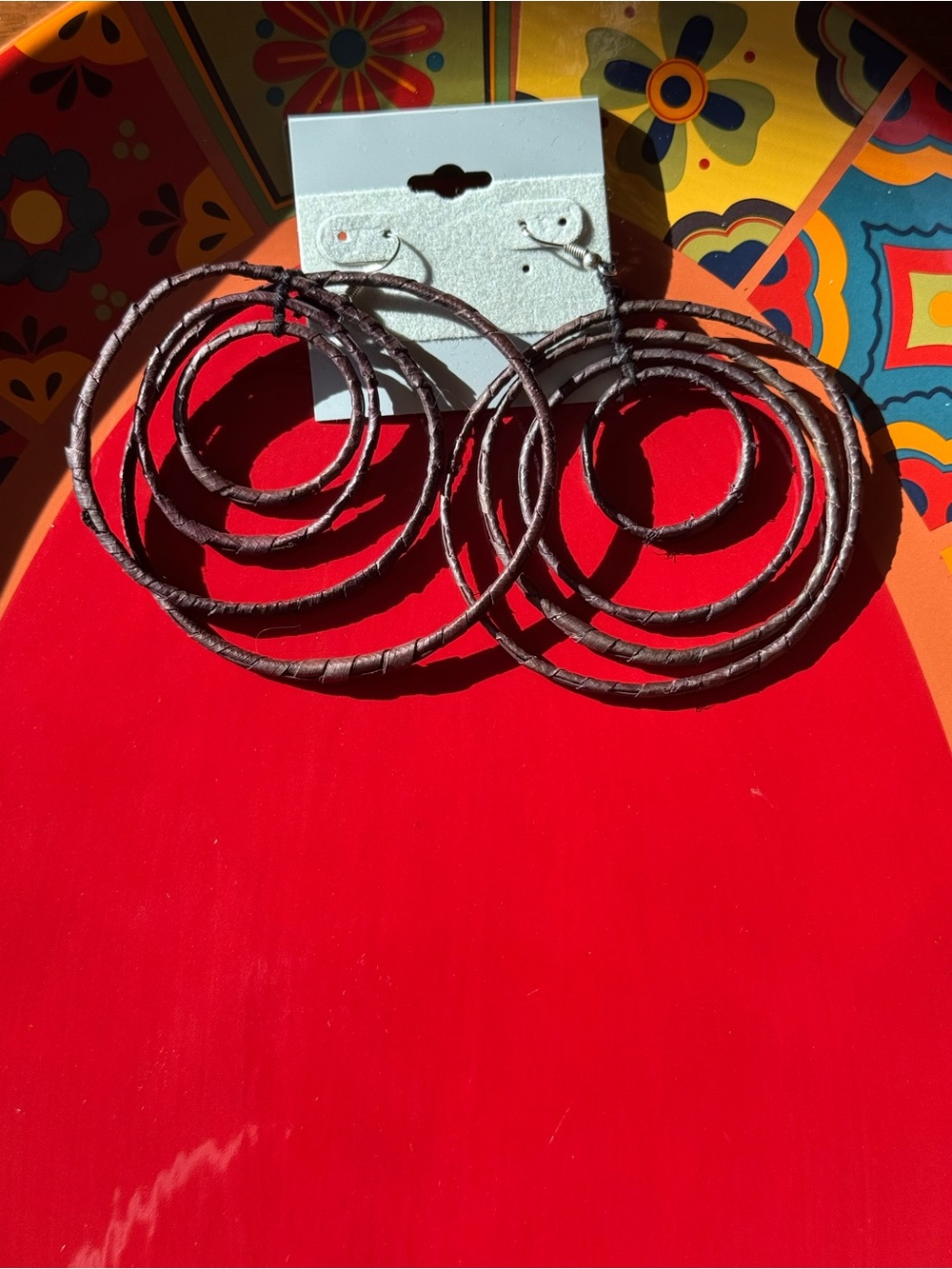 ✨BUNDLE 5 ITEMS FOR $20✨Unbranded Brown Wrapped Multi-Hoop Earrings